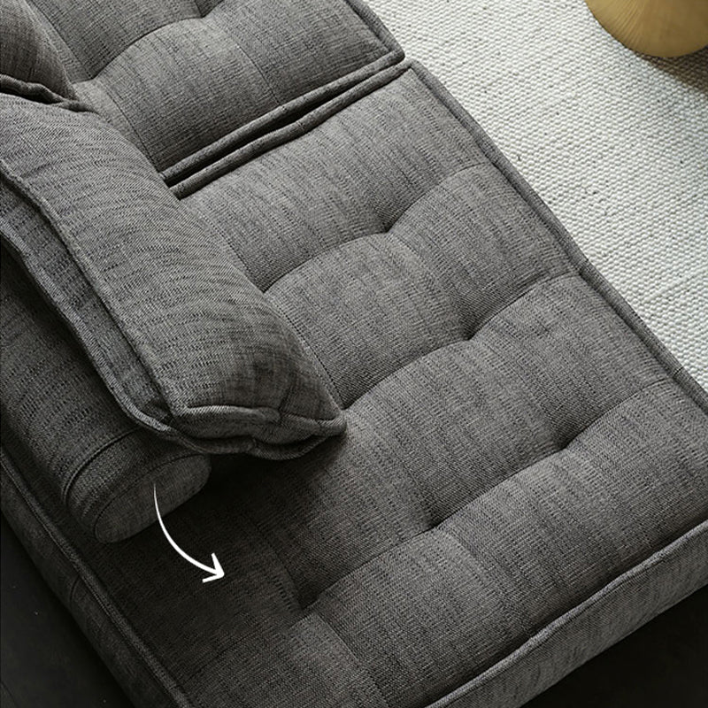Modern Sofa with Bolster Pillows Armless Settee for Bonus Room