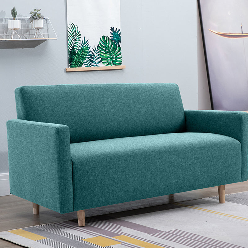 Modernistic Standard Sofa Pillows Square Arm 2 Seater Living Room Settee