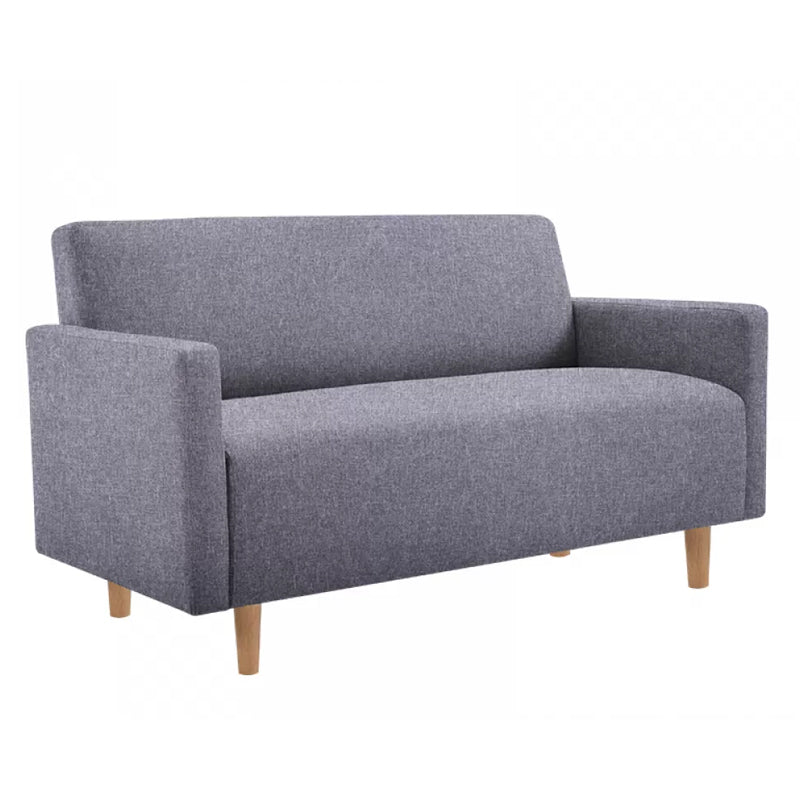 Modernistic Standard Sofa Pillows Square Arm 2 Seater Living Room Settee