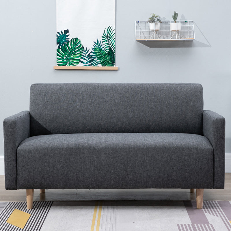 Modernistic Standard Sofa Pillows Square Arm 2 Seater Living Room Settee