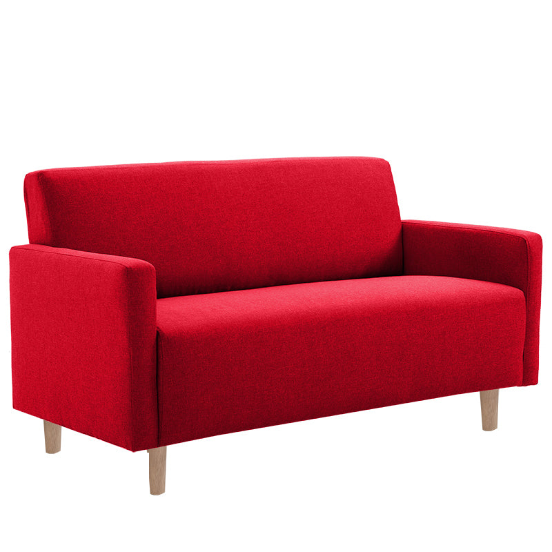 Modernistic Standard Sofa Pillows Square Arm 2 Seater Living Room Settee