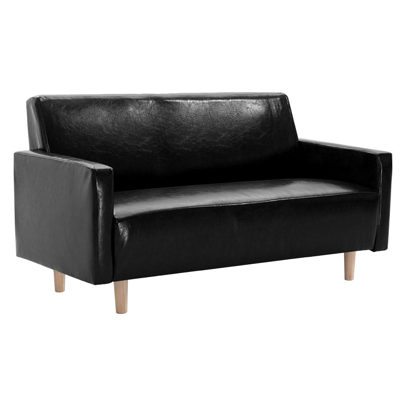 Modernistic Standard Sofa Pillows Square Arm 2 Seater Living Room Settee