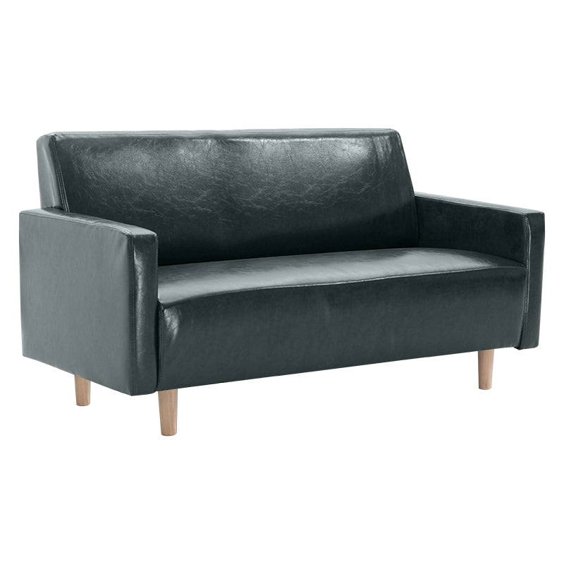 Modernistic Standard Sofa Pillows Square Arm 2 Seater Living Room Settee