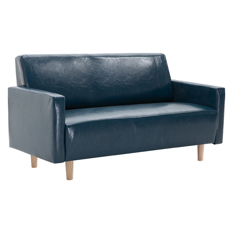 Modernistic Standard Sofa Pillows Square Arm 2 Seater Living Room Settee
