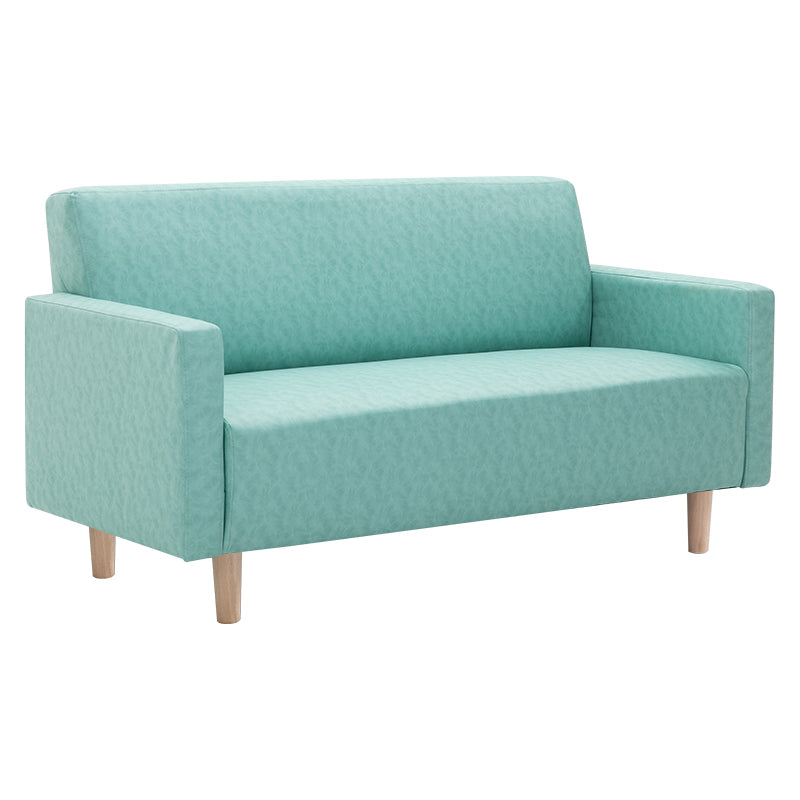 Modernistic Standard Sofa Pillows Square Arm 2 Seater Living Room Settee