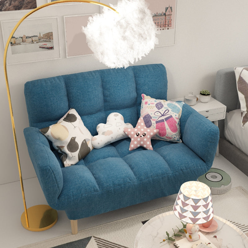 Modernistic Living Room Cotton Blend Sofa Biscuit Back Seating