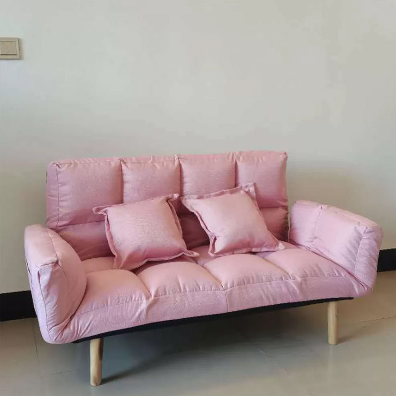 Modernistic Living Room Cotton Blend Sofa Biscuit Back Seating
