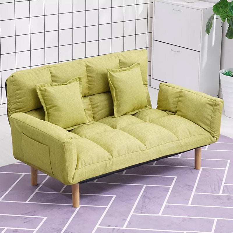 Modernistic Living Room Cotton Blend Sofa Biscuit Back Seating