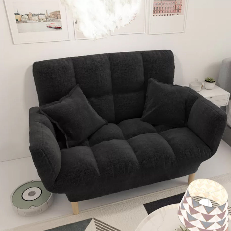 Modernistic Living Room Cotton Blend Sofa Biscuit Back Seating
