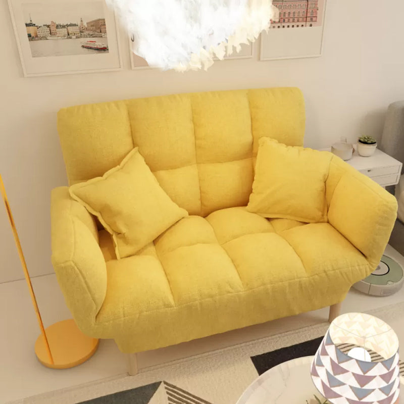 Modernistic Living Room Cotton Blend Sofa Biscuit Back Seating