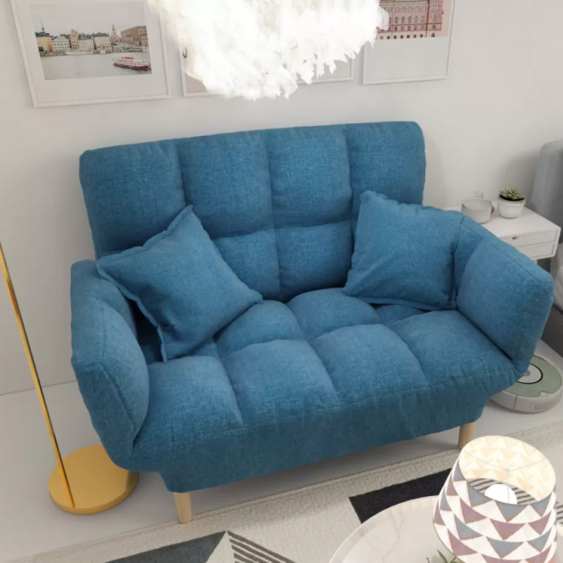Modernistic Living Room Cotton Blend Sofa Biscuit Back Seating