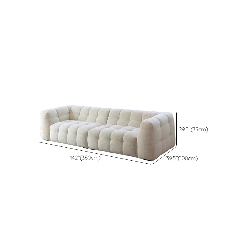 Modernistic Biscuit Back Sofa Tuxedo Arm Loveseat for Living Room