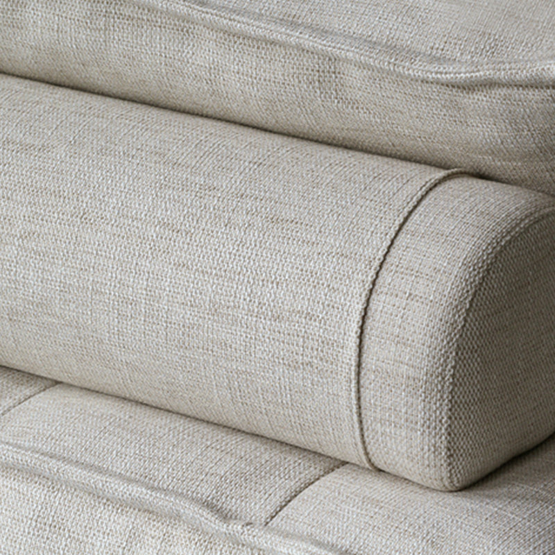 Contemporary Sofa with Bolster Pillows Armless Settee for Bonus Room