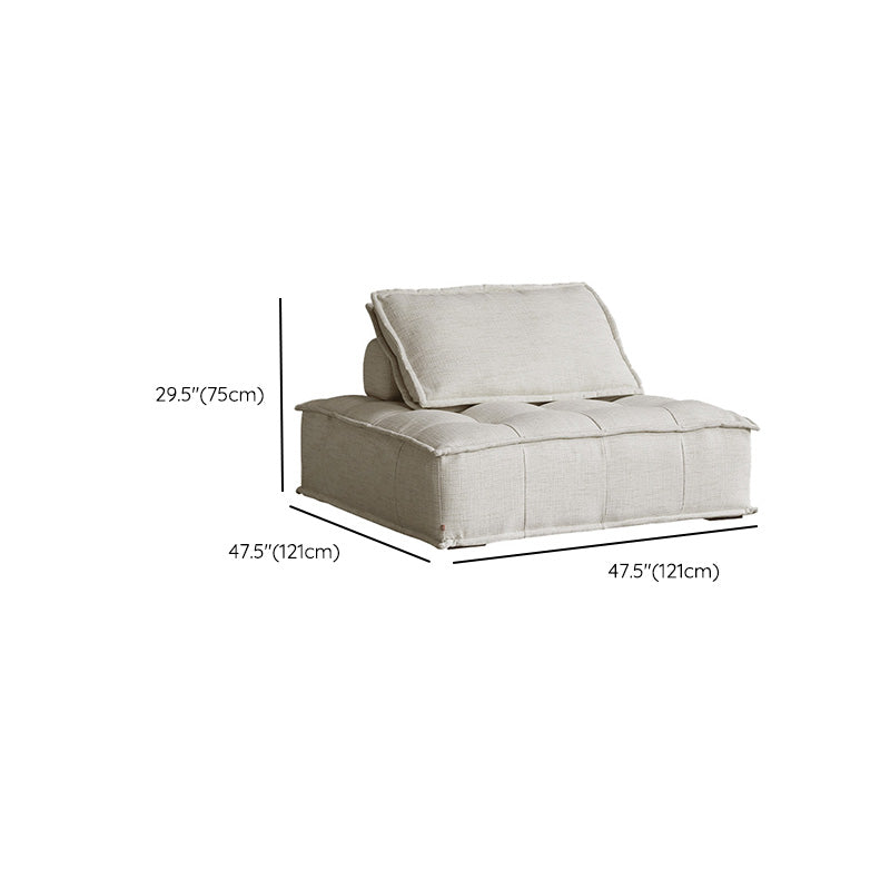 Contemporary Sofa with Bolster Pillows Armless Settee for Bonus Room