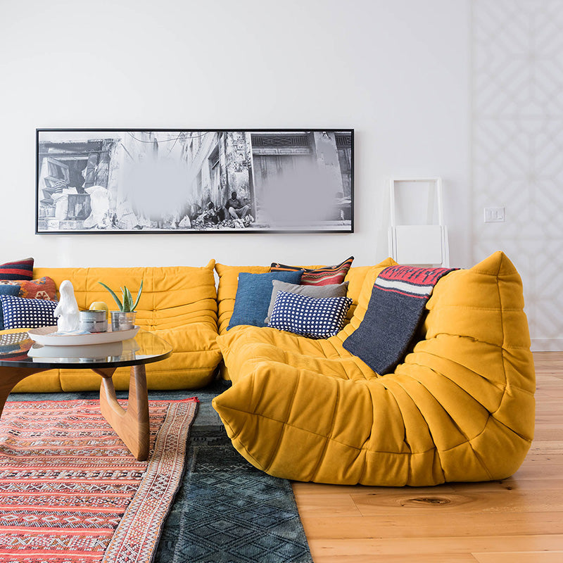 Contemporary Tufted Cushions Armless Living Room Standard Seating