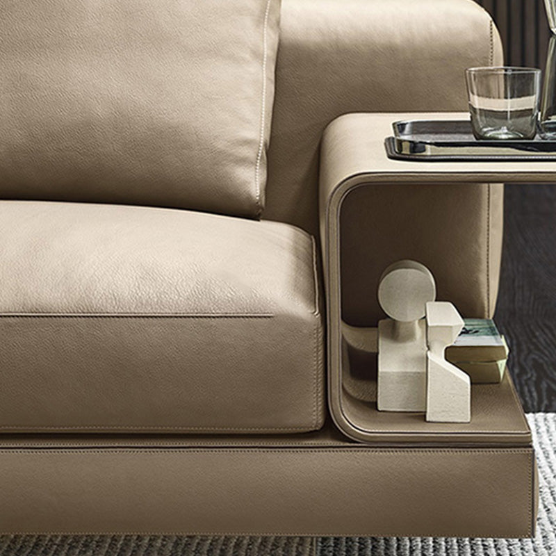 Modernistic Seating with Four Leds Bonus Room Tuxedo Arm Loveseat