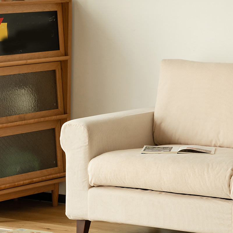 Modernistic Fabric Loveseat with Pillows and Cushion Modern Sofa for Room