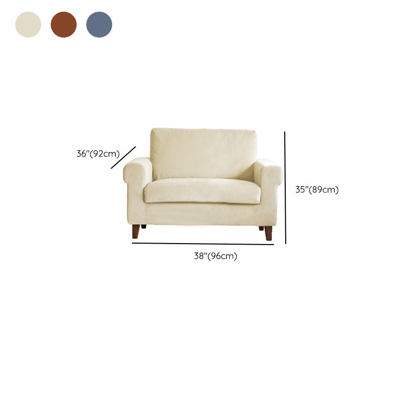 Modernistic Fabric Loveseat with Pillows and Cushion Modern Sofa for Room