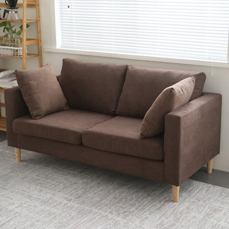 24" Wide Contemporary Sofa Fabric Square Arm 2 Seater Seating