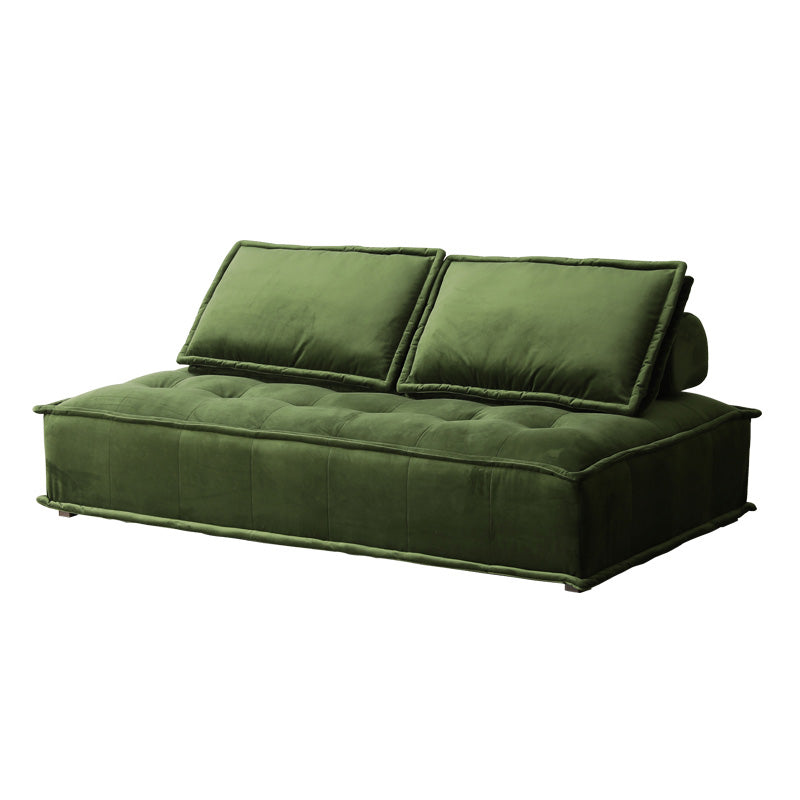 29.92" High Sofa Contemporary Armless Sofa with Bolster Pillows