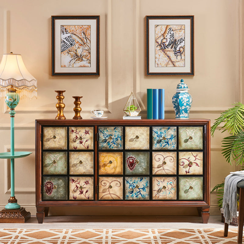 Mid-century Modern 16.14"Wide Accent Chest, Wooden Rectangle Side Cabinet