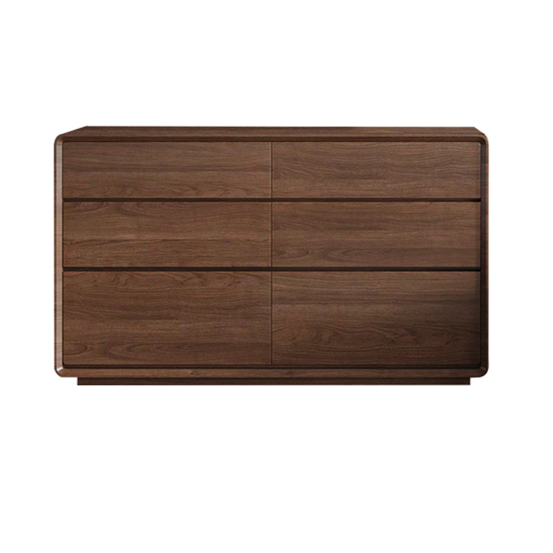 Wooden Chest in Brown Rectangle Accent Chest with 6 and 8 Drawers