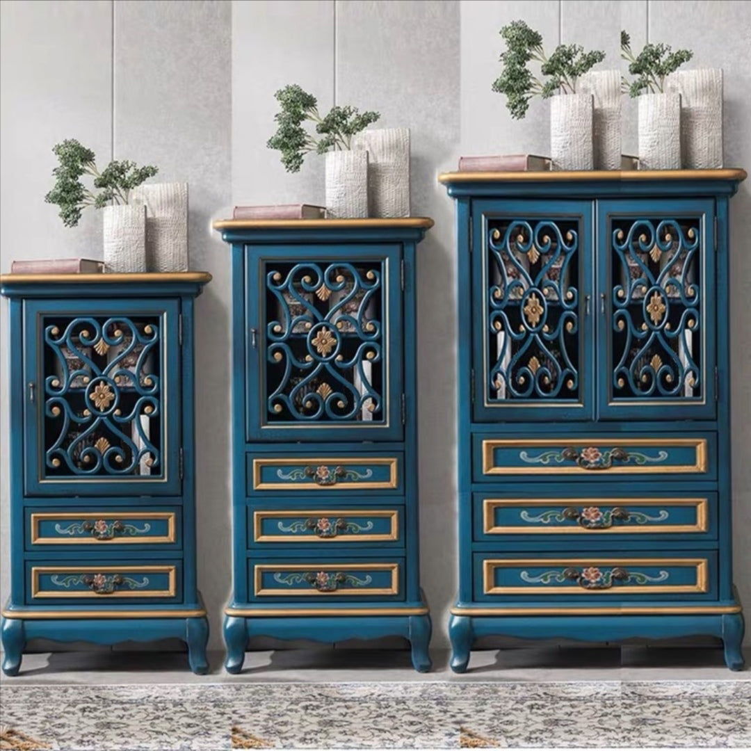 1- Door Wooden Cabinet, Rectangle Accent Cabinet with Drawers