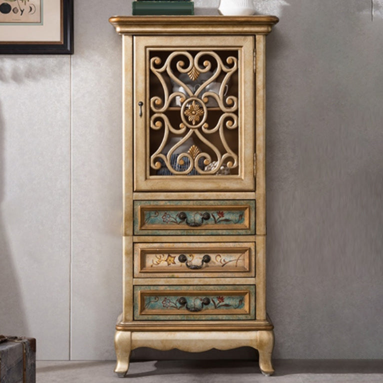 1- Door Wooden Cabinet, Rectangle Accent Cabinet with Drawers