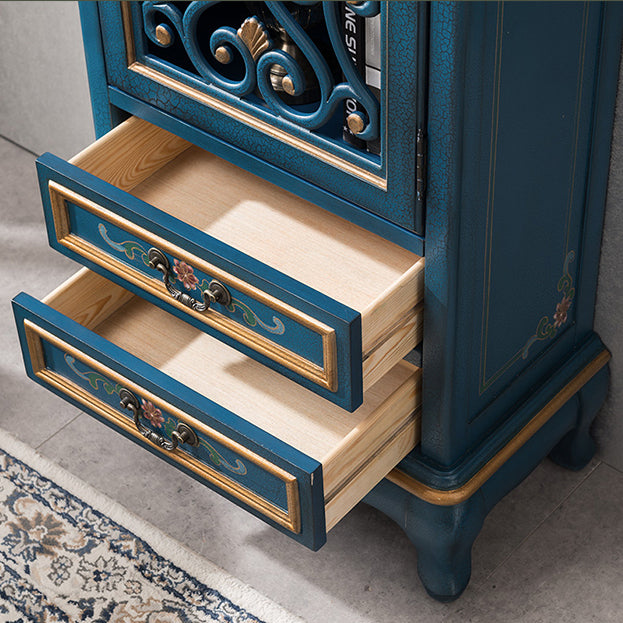 1- Door Wooden Cabinet, Rectangle Accent Cabinet with Drawers