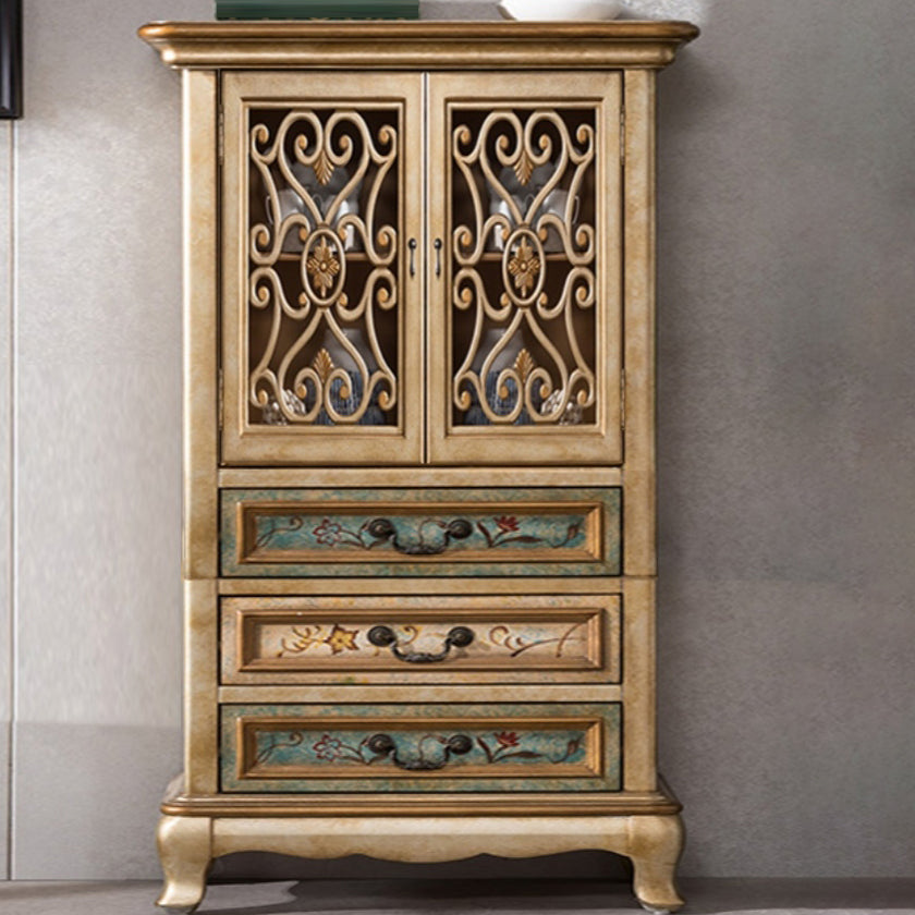 1- Door Wooden Cabinet, Rectangle Accent Cabinet with Drawers