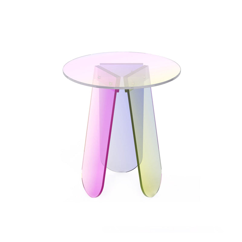 Luxurious Acrylic Side Table Round/Oval Side End Snack Table