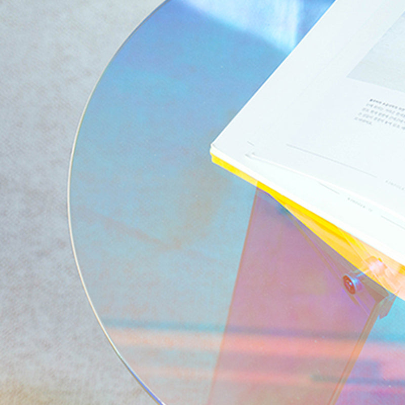 Luxurious Acrylic Side Table Round/Oval Side End Snack Table