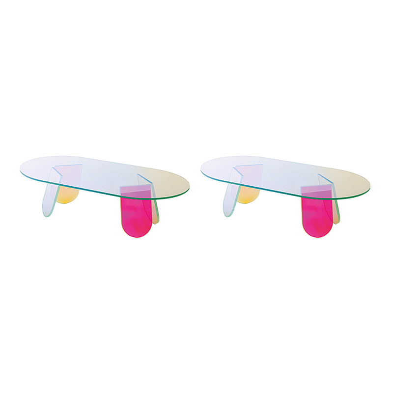 Luxurious Acrylic Side Table Round/Oval Side End Snack Table