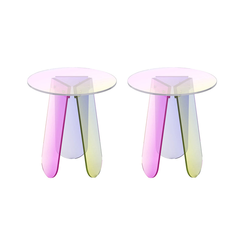 Luxurious Acrylic Side Table Round/Oval Side End Snack Table
