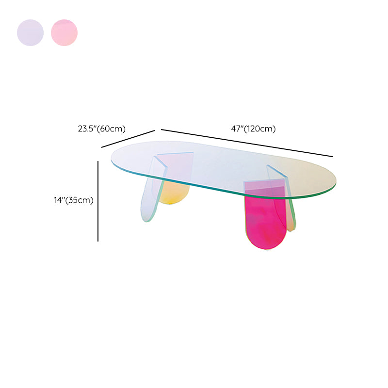 Luxurious Acrylic Side Table Round/Oval Side End Snack Table