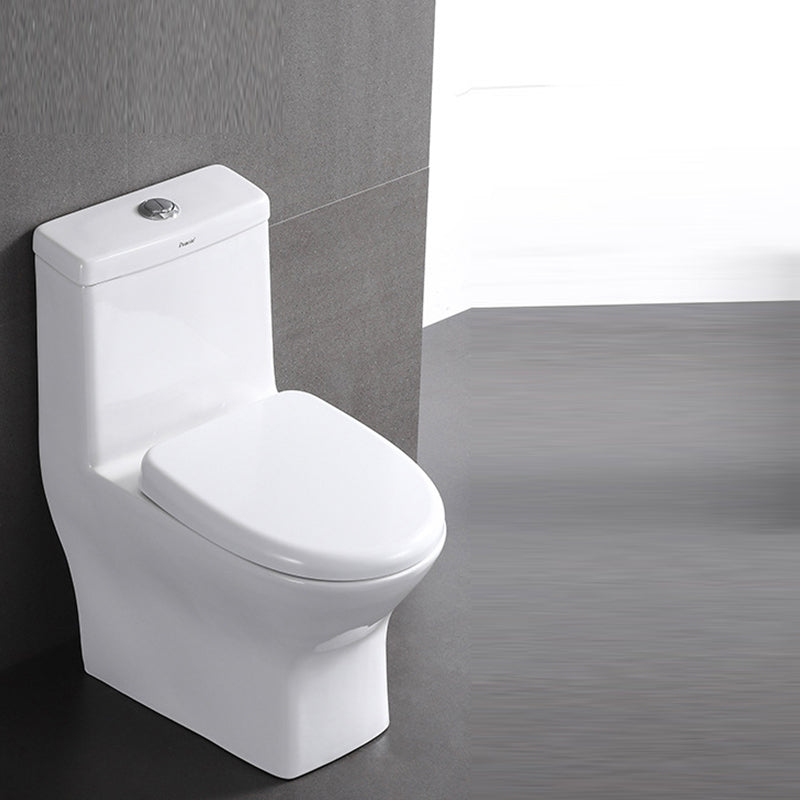 Traditional Floor Mounted Flush Toilet White Urine Toilet with Seat for Bathroom