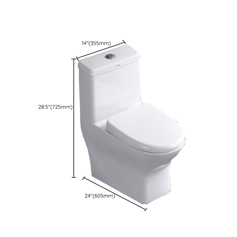 Traditional Floor Mounted Flush Toilet White Urine Toilet with Seat for Bathroom