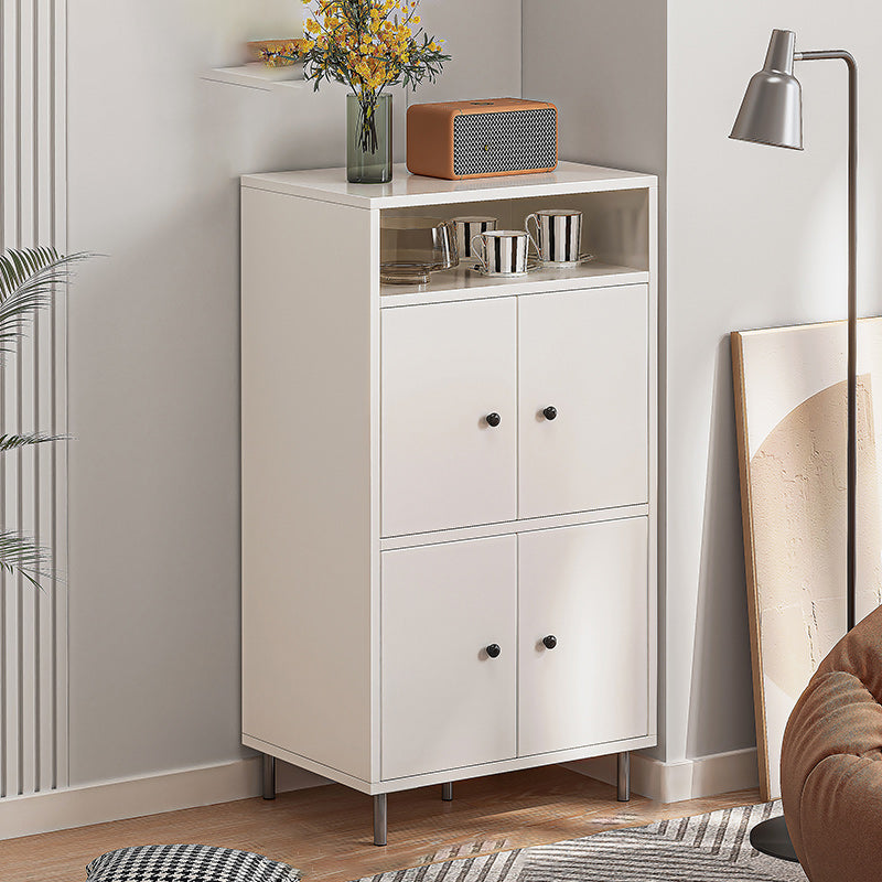 Modern White Cabinet Manufactured Wood Accent Cabinet with Doors