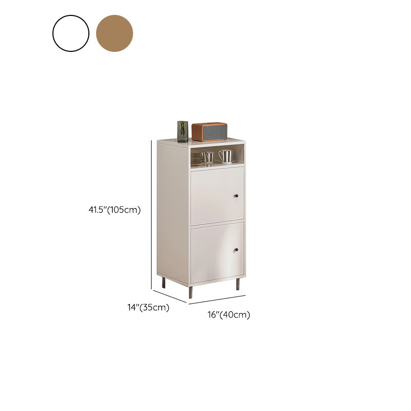 Modern White Cabinet Manufactured Wood Accent Cabinet with Doors