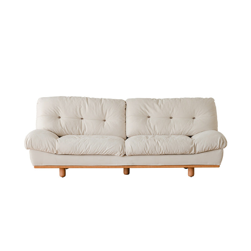 Contemporary Sofa Faux Leather Armless Sofa with Loose Back for Living Room