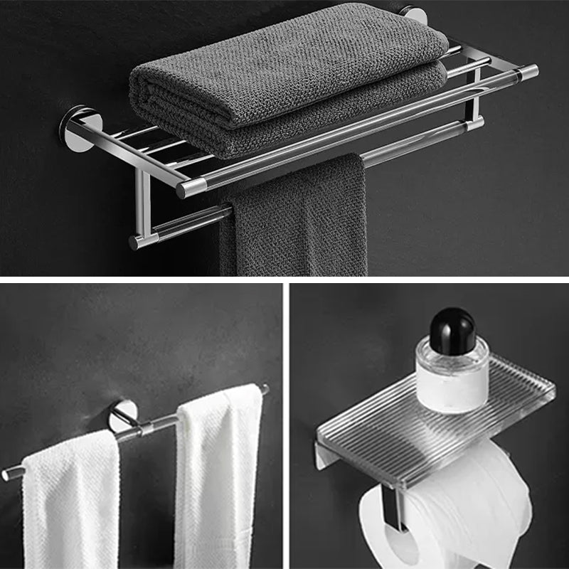 Modern Bathroom Accessory As Individual Or As a Set in Plastic and Metal
