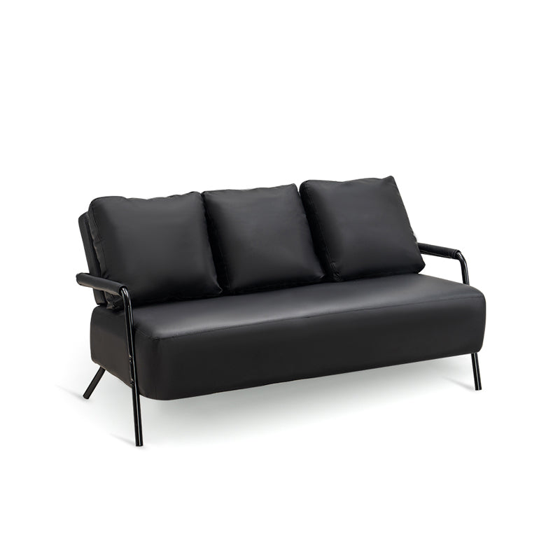 Metal Stationary Loveseat Cushions Back Standard Sofa with Pillows