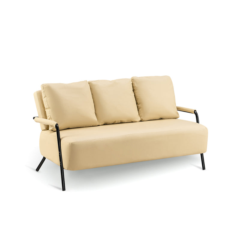 Metal Stationary Loveseat Cushions Back Standard Sofa with Pillows