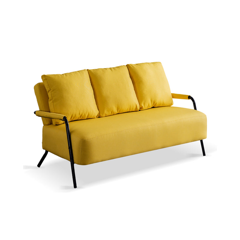 Metal Stationary Loveseat Cushions Back Standard Sofa with Pillows