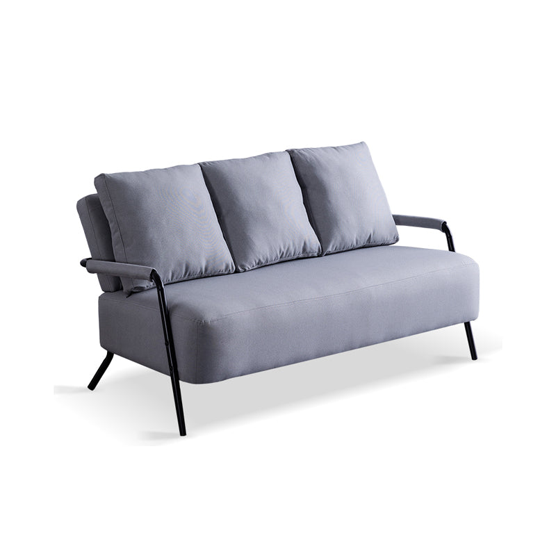 Metal Stationary Loveseat Cushions Back Standard Sofa with Pillows