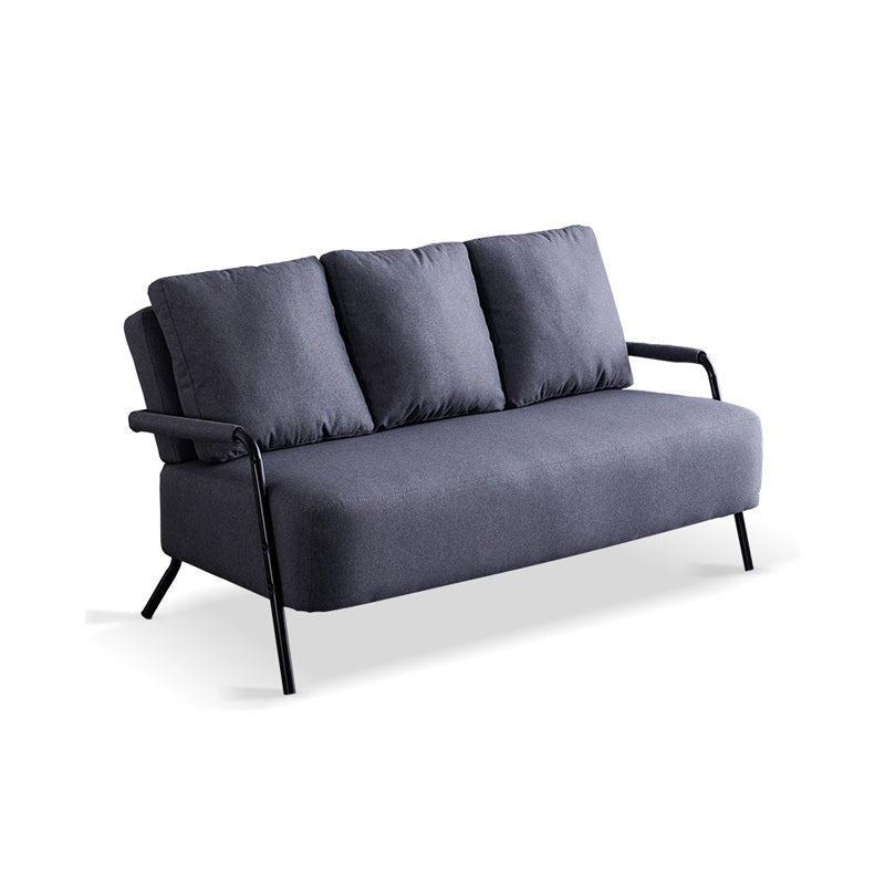 Metal Stationary Loveseat Cushions Back Standard Sofa with Pillows
