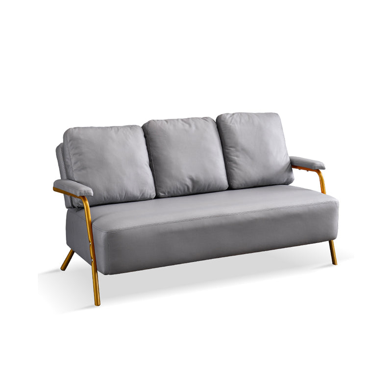 Metal Stationary Loveseat Cushions Back Standard Sofa with Pillows