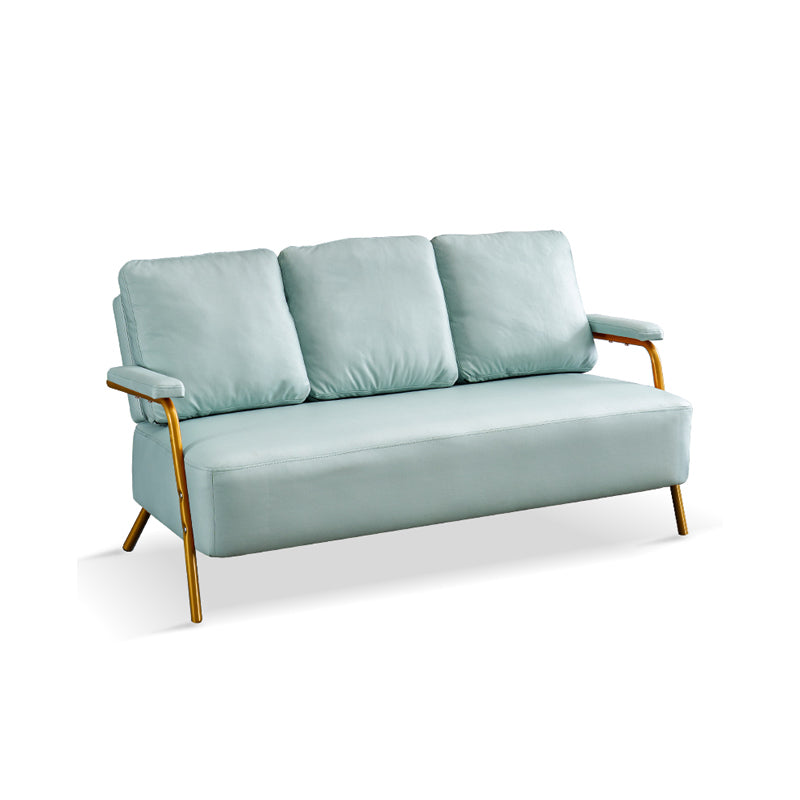 Metal Stationary Loveseat Cushions Back Standard Sofa with Pillows