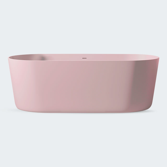 Antique Finish Oval Soaking Bathtub Back to Wall Modern Bath Tub
