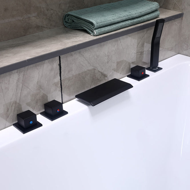 Modern Rectangular Drop in Bathtub Acrylic Soaking White Bath